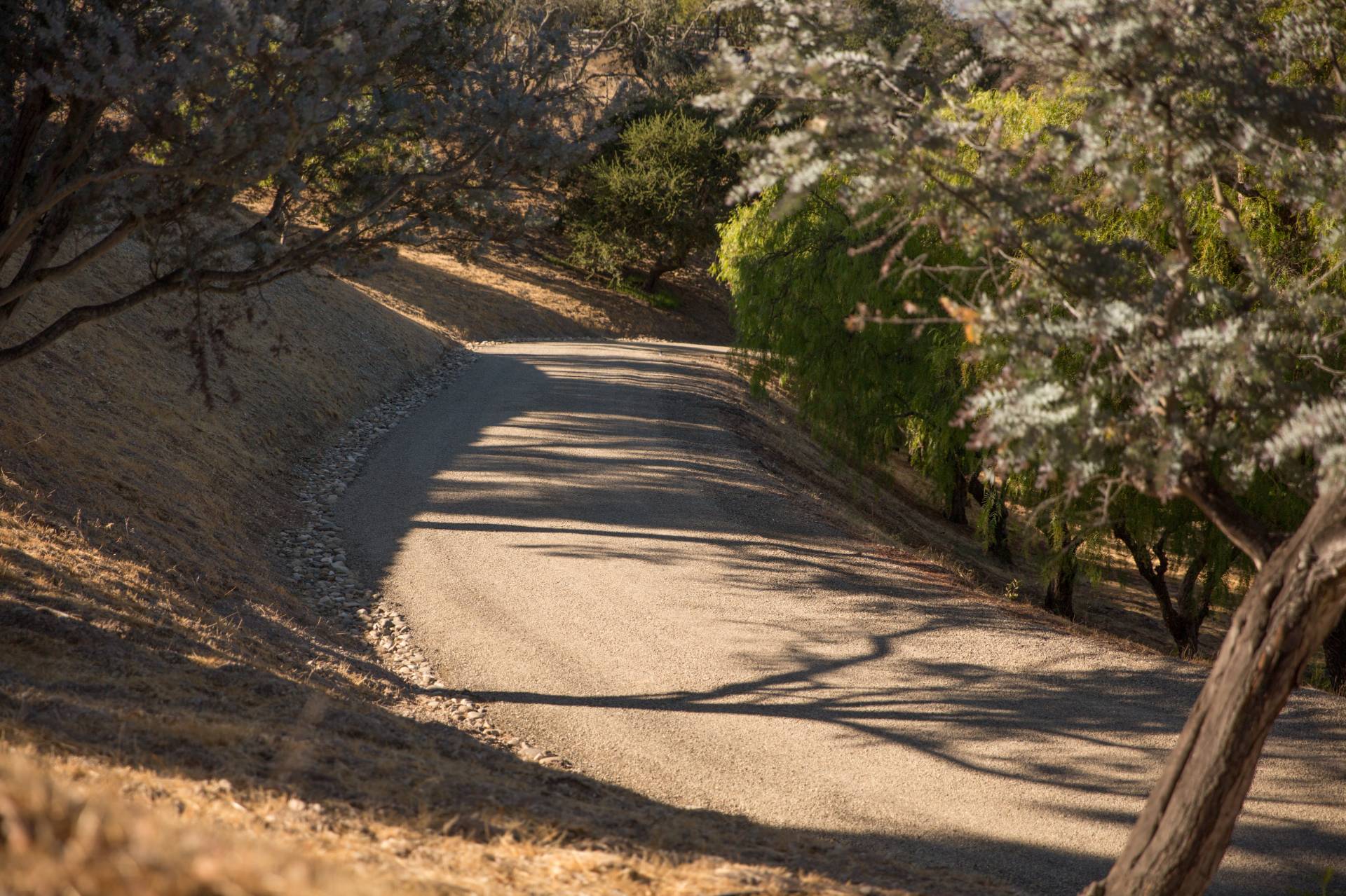 A road that GPM completed a chip seal project on in Santa Ynez.