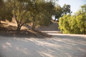 A residential road that GPM completed a chip seal project on in Santa Ynez, California.