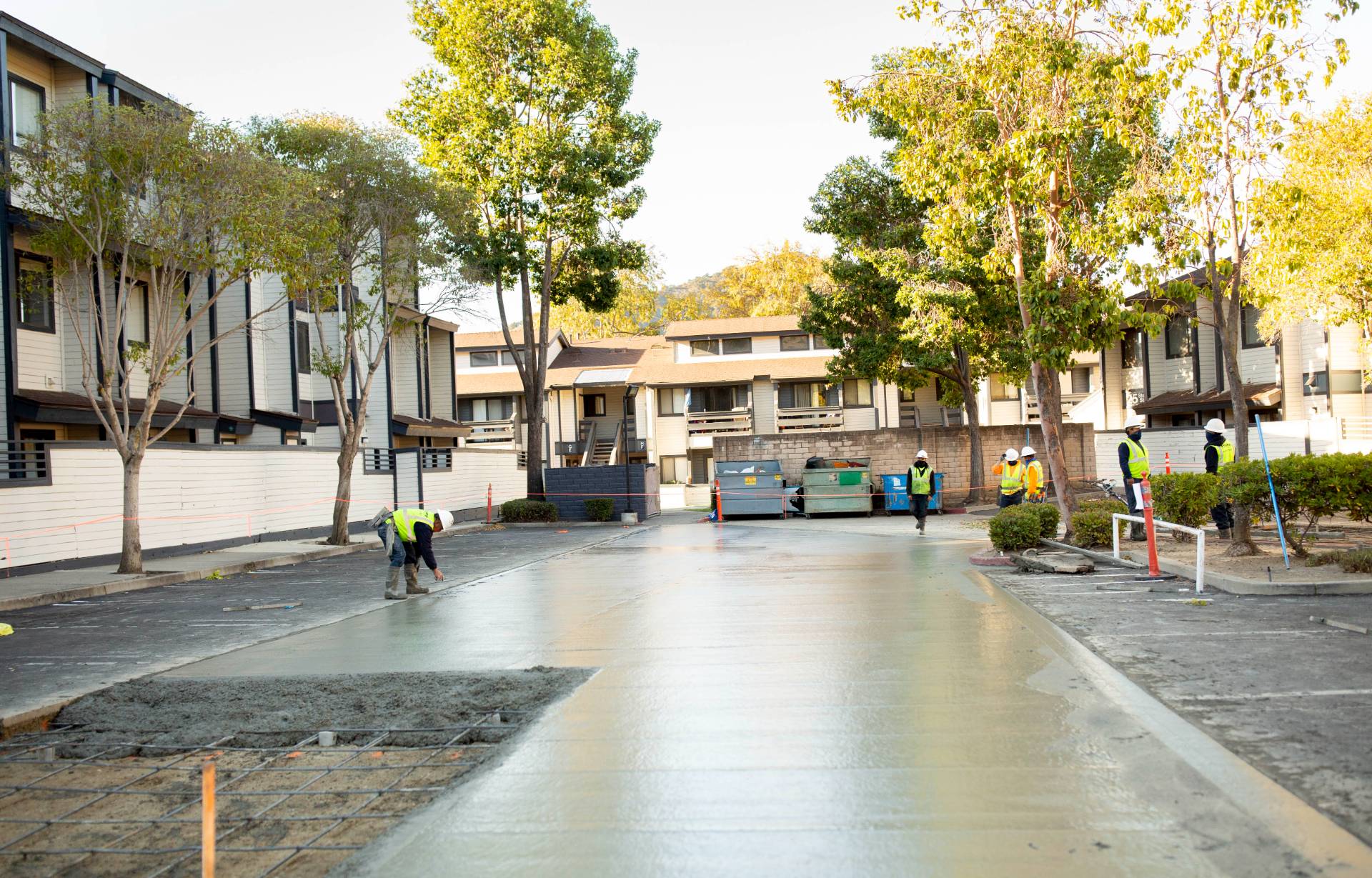 The GPM team working to complete a concrete project for Cedar Creek in San Luis Obispo, CA.