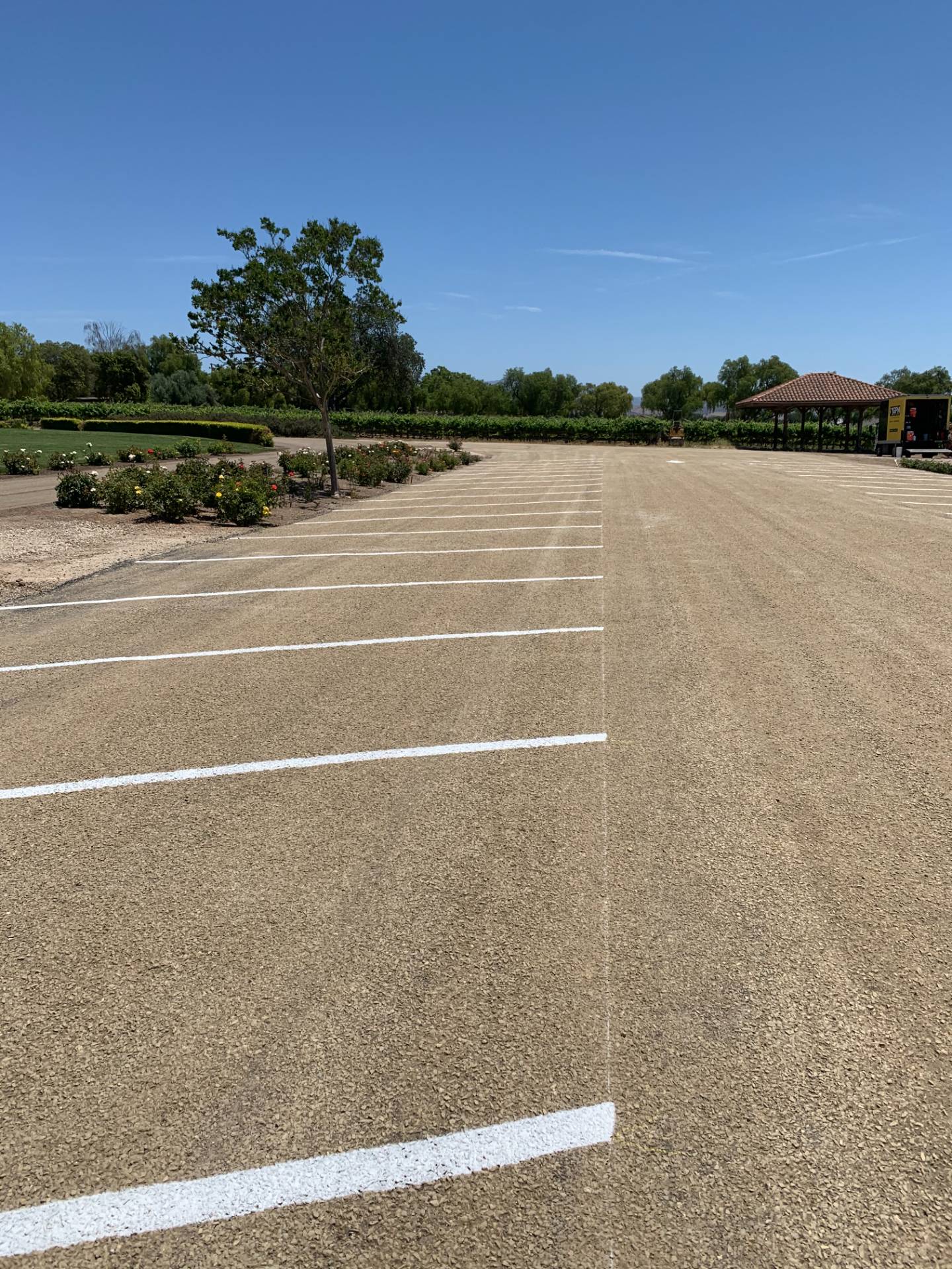 GPM completed a chip seal and parking lot striping project in Santa Ynez, CA.