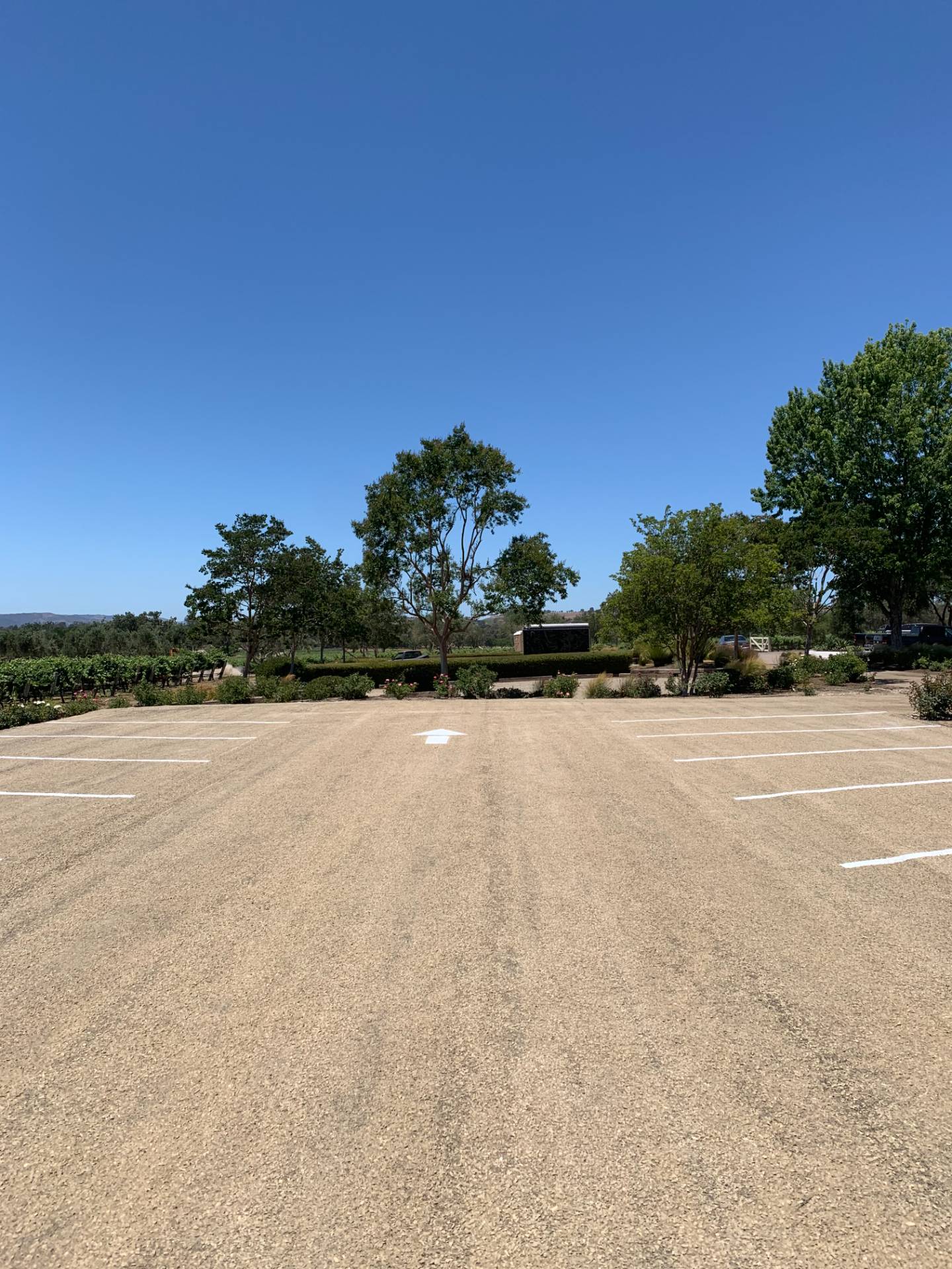 A chip seal and parking lot striping project GPM completed in Santa Ynez, CA.