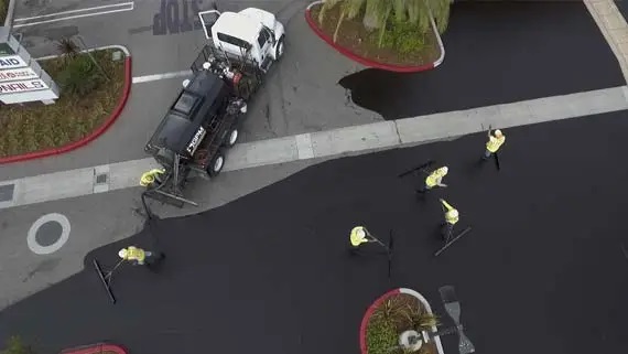 The GPM crew working on sealcoating in Southern California