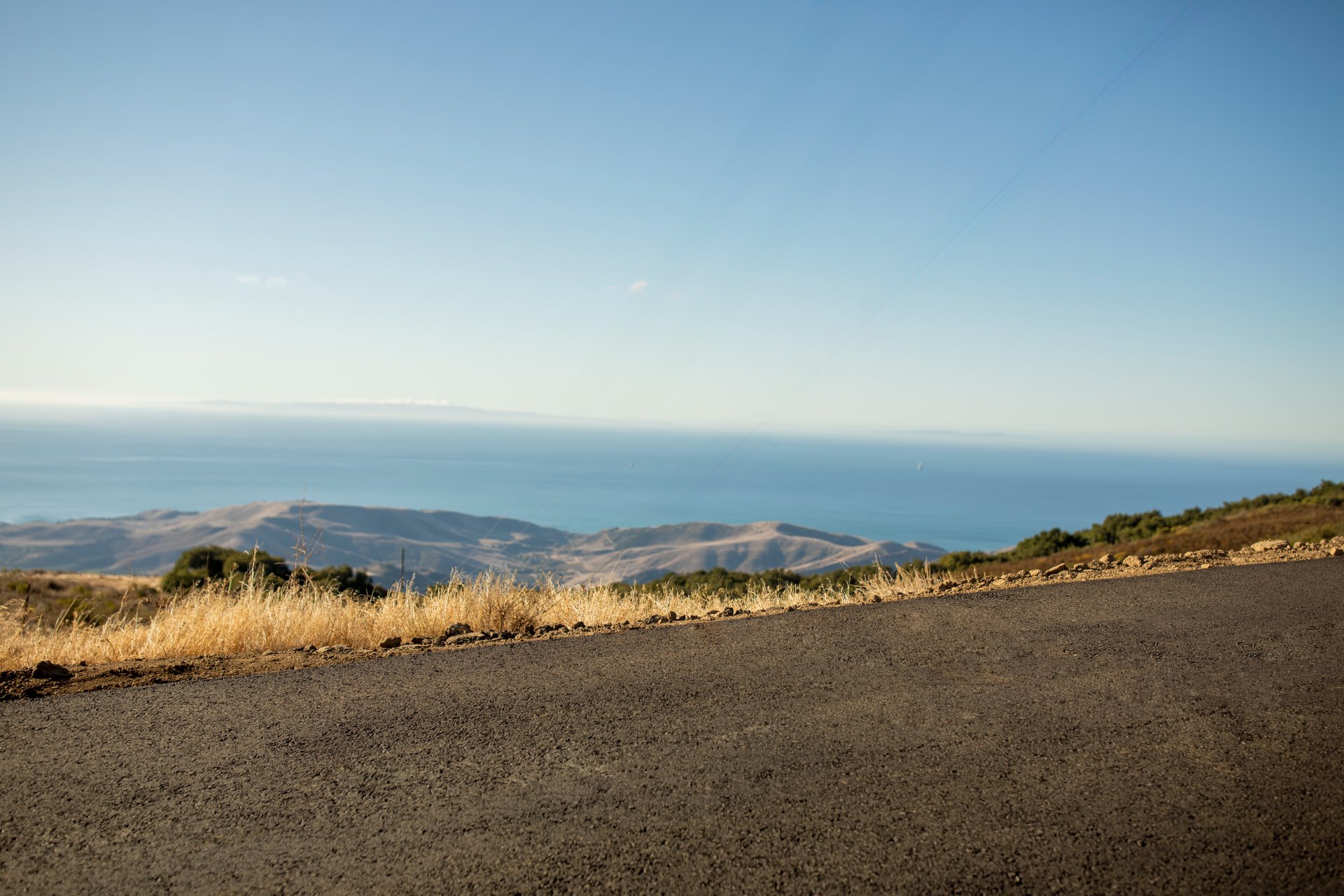 A beautiful ranch driveway paving project with an ocean view that GPM completed in Goleta, CA.