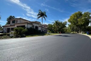 A stretch of the road that GPM completed asphalt reconstruction on in West Lake Village, California.